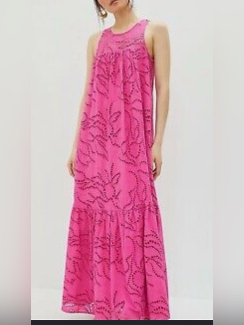 NWOT Anthropologie Maeve belrose eyelet maxi dress Size MP